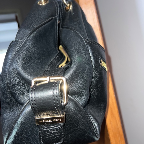Michael Kors Layton Black Leather Satchel Bag - Picture 3 of 12